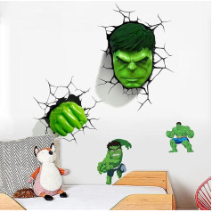 ZE HIAN Captain America Breaking Through Sienas uzlīme Kids Boys Spider Sienas uzlīme Peel and Sticker for Hulk Walls Guļamistaba Dzīvojamā istaba Home Decor (39 x 60 cm)