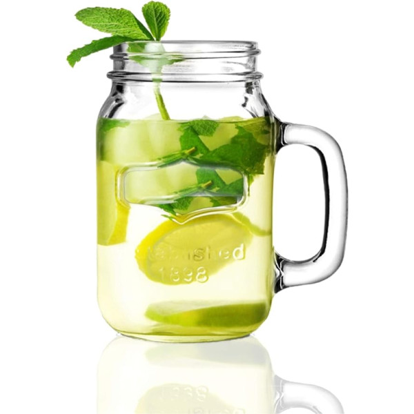 Jorkšīras krūze Mason Jar, 17,5 oz., 4 gab.