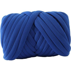 Amagogo Chunky vilnas dzija Bulky Giant Yarns Mīksta tamborēšanas svars dzija Bulky dzija aušanai Mājdzīvnieku gulta adīta spilvenu džemperi, zila