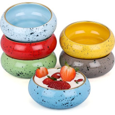 BELLE VOUS 6 keramikas bļodu komplekts - trauku komplekts 6 personām - 300 ml - var mazgāt trauku mazgājamā mašīnā un mikroviļņu krāsnī - var izmantot kā deserta bļodas, makaronu šķīvjus, zupas šķīvjus