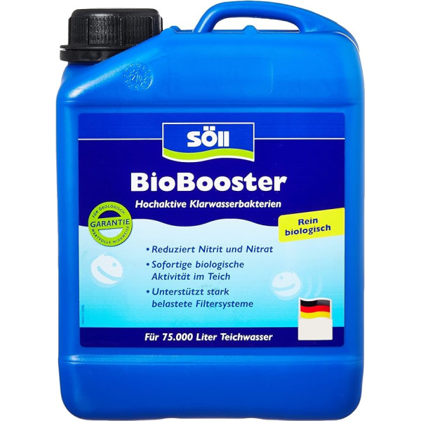 Soell BioBooster - ļoti aktīva dzidra ūdens baktēriju likvidēšana, paaugstinātas nitrītu un nitrātu vērtības