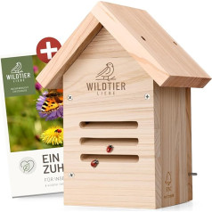 wildtier liebe Ladybird Hotel, Ladybird House - Weatherproof & Unttreated Solid Wood I Insect Hotel for Ladybirds for Hanging I Nesting Box, Ladybird Accommodation for Garden, Balcony