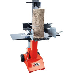 HBH baļķu šķeldotājs 230 V HSSN800 (elektriskais malkas šķeldotājs, 3000 W, šķeldojamā materiāla garums līdz 55 cm, spraugas diametrs līdz 30 cm, šķelšanas spēks 8 tonnas, hidrauliskais šķeldotājs, šasija, Vario)