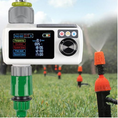 Watering Timer, Solar Powered Irrigation Timer Controller, Waterproof Automatic Irrigation System, Drip Irrigation Controller for Garden Hose, Lawn Pool