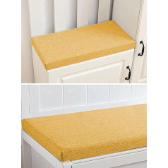 Dārza soliņa spilvens 2 3 sēdvietas iekštelpās ārā, 100/120cm Patio Swing Seat Pad (120 * 30 * 5cm, dzeltens)