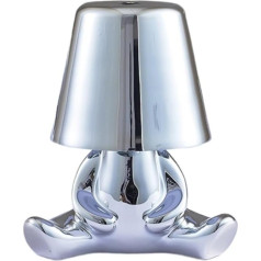 XJGQQQ Schreibtisch Lampe Kreative Kleine Silberne Tischlampe, Wiederaufladbares Nachtlicht, Multifunktionale Touch-verstellbare Schreibtischlampe Energiesparlampe(B)