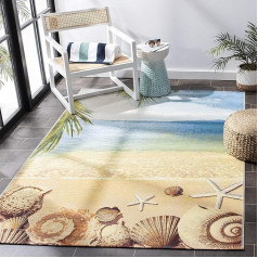 Safavieh Barbados Collection BAR555A Tropical Beach Seashell iekštelpu/āra platību paklājs, 8'' x 10'' 5