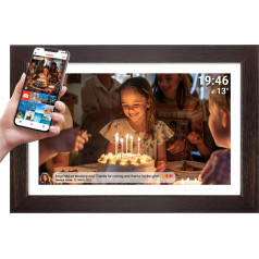 Denver Digitālais rāmis 15,6'' 16GB microSD WiFi skaļrunis MPEG4 Frameo PFF-1543DW - brūns