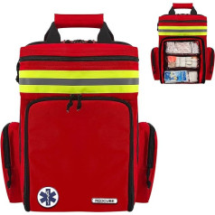 Redcube avārijas mugursoma, tukša pirmās palīdzības mugursoma traumām, vairāki nodalījumi