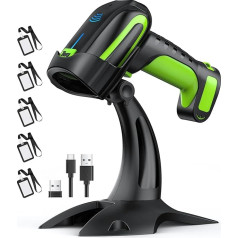 Tera Pro 2D Bluetooth svītrkodu skeneris Bezvadu QR kodu nolasītājs ar NFC, 2500 mAh akumulators, īpaši izturīgs pret kritieniem, īpaši izturīgs, 8200