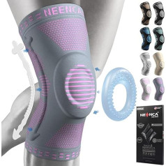 NEENCA Knee Support, saspiests ceļa locītavas atbalsts ar gēla spilventiņiem un atsperu sānu stabilizatoriem, medicīniskie ceļa spilventiņi skriešanai, meniska plīsumiem, artrīta, locītavu sāpju mazināšanai, ACL, atveseļošanai