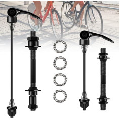 VTORFUN velosipēdu ātrās atbrīvošanas komplekts, velosipēda ass ar 25 mm riteņa rumbas tērauda bumbu, velosipēdu tiltu aizmugurējās ass priekšējās ass komplekts ceļa velosipēdam, kalnu velosipēdam - 1 pāris