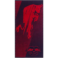 RB Leipcigas dušas dvielis Speed Red / Black Stripes 70 x 140 cm RBL Vannas dvielis Plus grāmatzīme We Love Football