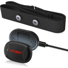 Fitcent 5.3KHz/Bluetooth ANT+ sirdsdarbības ātruma monitors ar kaloriju monitoru un atmiņu riteņbraukšanai, skriešanai, fitnesam