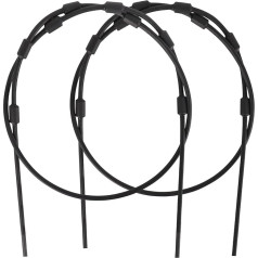 Panbofoda rezerves koku statīva troses, 1 pāris rezerves troses kāpšanai kokos, 2 gabali, medību koku statīvs, piederumi, izturīgs, tērauds, pīts PVC, melns pārklājums, 165,1 cm, koku statīva rezerves trose