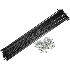 QUARKZMAN 40 gab. 14G J līknes 228 mm spieķi ar uzgaļiem velosipēdam melnā krāsā