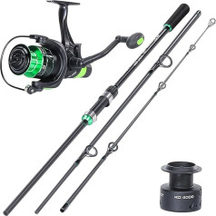 Sougayilang Surf Makšķerēšana Combo, Surf/Karpu Rod ar 4000 karpu spole komplekts, 3-sadaļas ceļojumu makšķerēšanas Tackle Combo, jūras / pludmales zvejai