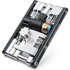 Velosipēdu instrumentu komplekts ar CO2 piepūtēju - velosipēdu ķēdes instruments/torsele/hekssometrs/atslēgu skrūvgriezis - velosipēdu multi instrumentu komplekts, kompakts un viegls remonta rīks šosejas un kalnu velosipēdiem