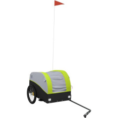 vidaXL Kravas piekabe velosipēdam, velosipēda piekabe, transporta piekabe, 45 kg, dzelzs