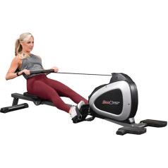 Fitness Reality 1000 Plus Bluetooth airēšanas trenažieris ar papildu pilna ķermeņa vingrinājumiem un bezmaksas lietotni.