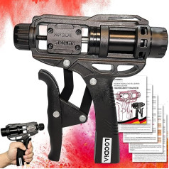LOODIA® Satvēriena spēka trenažieris, 100 kg, metāla pirkstu trenažieris, neslīdošs trenažieris, 12 līmeņi, rokas muskuļu trenažieris, apakšdelmu trenažieris, rokas satvēriena trenažieris, fitnesa aprīkojums mājās, satvēriena spēka t