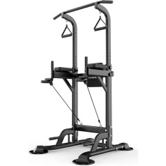 Fitnesa Power Rack Squat Rack Gym Power Tower Upper Tie Rod mērcēšanas stacija Regulējams augstums Daudzfunkcionāla Pull-Up ierīce Squat Cage