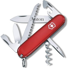 Victorinox Camper kabatas nazis ar vēlamo gravējumu uz asmens I Dāvana vīriešiem sievietēm I Dzimšanas dienai I Šveices armijas nazis personalizēts ar 13 funkcijām 1.3613