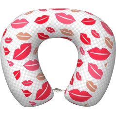 WYCZHY Lips Lips Aeroplane Travel Pillow Dāvana kakla spilvens Memory Foam Travel Pillow birojiem un automašīnām