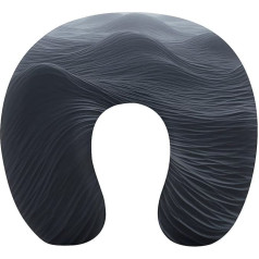 Ceļojumu spilvens Kakla atbalsts Memory Foam U-veida spilvens Mīksts ērts ceļojumu kakla spilvens Deep Black Waves Sleeping Rest Pillow Travel Accessories for Airplane Car Office