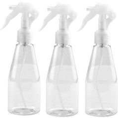 HQdeal 3 pudeles ar 200 ml ūdens izsmidzinātāju, ziedu smidzinātājs, plastmasas ūdens izsmidzinātāja pudele, atkārtoti uzpildāma, tukša, caurspīdīga izsmidzinātāja pudele, smidzinātājs dārzam, augiem, ziediem, matiem, virtuvei, tīrīša