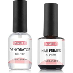 AIMEILI 15 ml nagu sagatavošanas dehidrators un primeris želejveida nagiem, nagu primeris un dehidrators akrila nagiem, akrila pūderis, želejas nagu laka