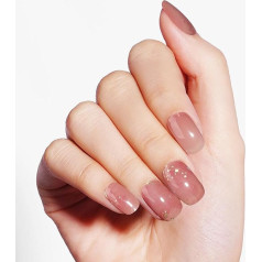DANNI & TONI 28 gab Nail Wraps Semi-cured Soft Self Adhesive Gel Nail Stickers Salon Quality Rose Gold Foil Embossing