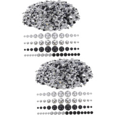 Lurrose 2 Stück 1 Nachahmungsperlen Patch DIY Nagelkunst Abziehbilder Flache Nagelkunst Nagelperlen Charms Nachahmung Von Halbperlen Flache Rückseite Perlen Nagelkunst