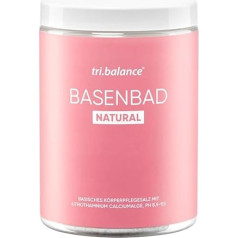 tri.balance Natural Base Bath, 675 g, ķermeņa kopšanas sāls, vannas sāls, dabiskās jūras kalcija aļģes pamata ādas kopšanai, pH 8,5-9,5