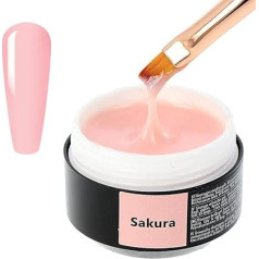 SINCERO SALON veidojošais gēls gēla nagiem, Sakura, UV gēls nagu pagarināšanai un modelēšanai, nagu māksla, gēla nagi, akrila gēls nagiem, krāsu gēls gēla nagiem, zīmogs gēla nagiem, 50 ml