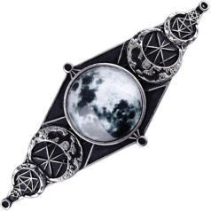 Dark Dreams Gothic Steampunk Luna Lunar Moon Full Moon Matu klips Matu klips Restyle, daudzkrāsains