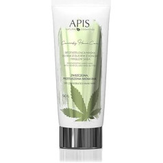APIS CANNABIS HOME CARE Atjaunojoša maska rokām ar kaņepju eļļu un hidromanila kompleksu Dabiski reģenerēta un barota āda 200 ml