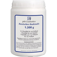 Bāzes sāls bāze vannai, bāzes sāls, vannas piedeva, pH kosmētika, 1200 g