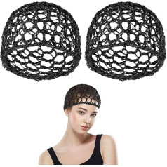 Piriuuo Matu tīkls cepure Matu tīkls miegam Elastīga acs tamborēšana Matu tīkls Snoods sievietēm Mīksta viskozes tamborēšanas miega cepures Matu ietinums tīkls zīda preses piederumiem miegam