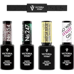 Vispārējs Victoria Vynn Cat Eye gēla nagu lakas komplekts ar mega bāzi, četrpusēju magnētu un matētu virsējo pārklājumu - ideāla nagu studijas kvalitāte mājās