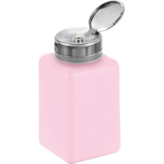 sourcing map Solvent Alcohol Dispenser 200ml Nail Polish Remover Liquid Dispenser sūkņa pudele ar nerūsējošā tērauda drukas galvu acetona tīrīšanas līdzekļa poļu noņēmējam sarkans