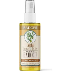 Badger Balm 59,1 ml Jojoba matu eļļa niezošai galvas ādai