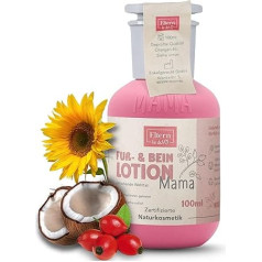 Eltern - Mama Foot & Leg Lotion - Atsvaidzinošs dabīgās kosmētikas losjons kājām - nomierina un atvēsina Jūsu saspringtās pēdas un kājas - Krēms ļoti sausām pēdām - alerģiskiem cilvēkiem un vegāniem