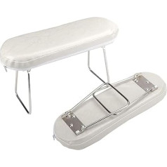 AHUNTTER 2 x Nagelarmauflage, Handkissen, PU-Leder, Maniküre-Handauflage für Nägel, professionelle Nagelkunst-Kissenständer, Tischstation mit Halterung für Nageltechniker (weiß)