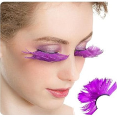 Dorisue Spalvotas skropstas Violeta gaiši un tumši Ziemassvētku ballītei Cosplay kostīms Dramatiska spalvu viltus skropstas Long Party Use 3D Fake acu skropstas roku darbs