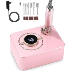 VOLTIX Professioneller Nagelfräser 40 W, 35000 Umdrehungen, elektrische Nagelfeile mit LCD-Display und USB-Stromversorgung, leiser Bohrer für Maniküre und Pediküre, geeignet für Acryl- und Gelnägel