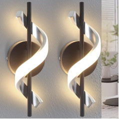 ZMH Pack of 2 Wall Lamp LED Wall Light Indoor Modern Hallway 7 W Staircase Lamp in Spiral Design Hallway Lamp 3000 K Warm White Wall Lighting for Stairway Hallway Hallway Living Room Bedroom Kitchen