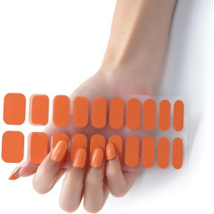 NVOQILIN 20 selbstklebende Folien, Gel-Nagellack-Streifen, komplette Wraps, Nagellack-Aufkleber, Gel-Streifen, Gel-Aufkleber