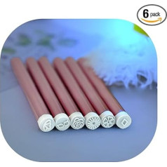 Nagelkunst-Stempelstift-Set, Nagelstempel-Stift zum Selbermachen, Nagelkunst-Werkzeuge, Nagel-Graffiti-Nagelkunst-Punktierwerkzeuge mit einfachem Design, Nagelkunst-Punktierwerkzeuge für Frauen, 6