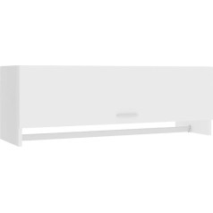Vidaxl Drēbju drēbju skapis Sienas drēbju pakaramais Guļamistabas sienas skapis Skapis Skapis Skapis balta 100 x 32,5 x 35 cm Koka materiāls